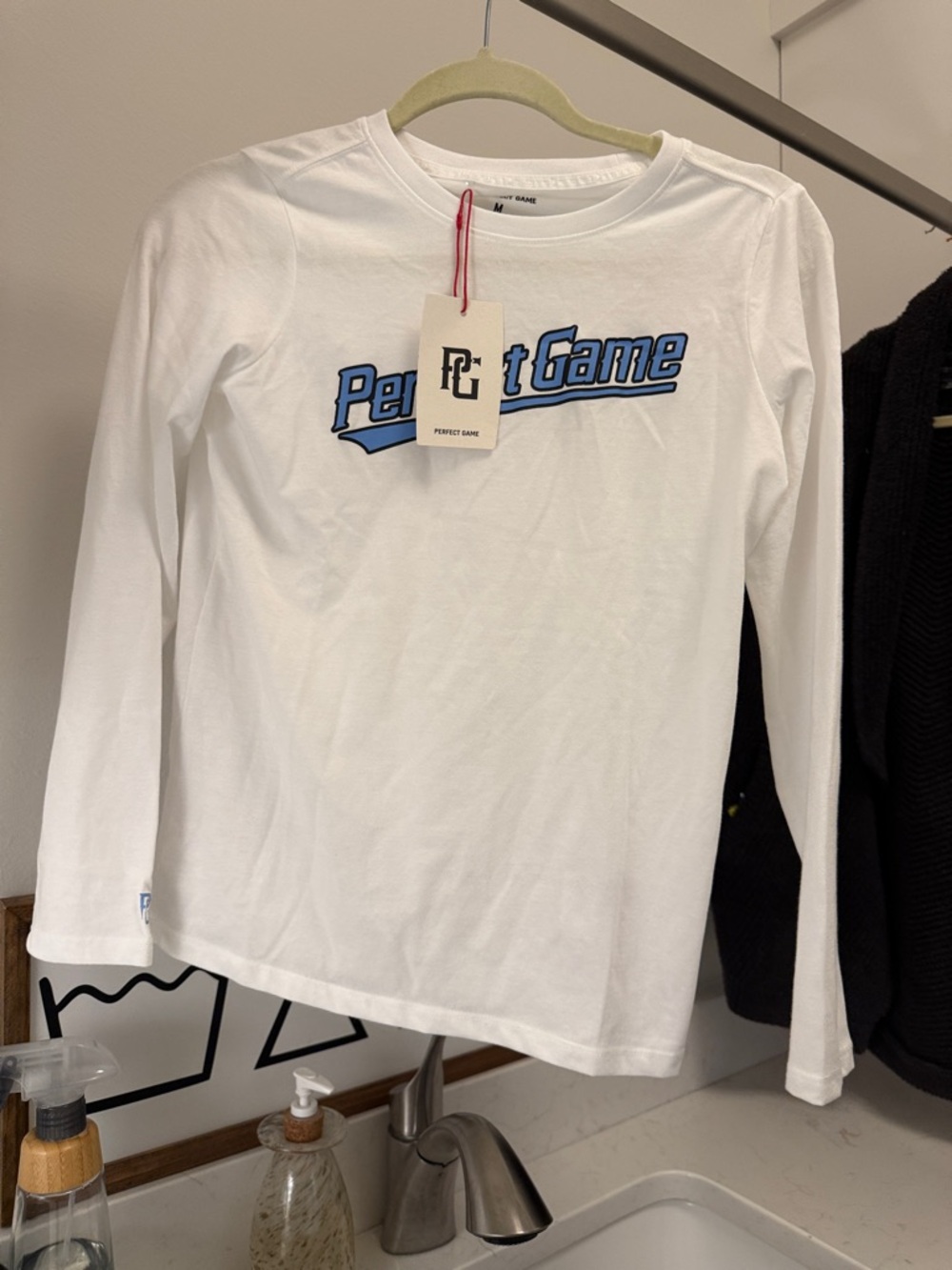 Perfect Game Kids' White Long-Sleeve Logo Tee